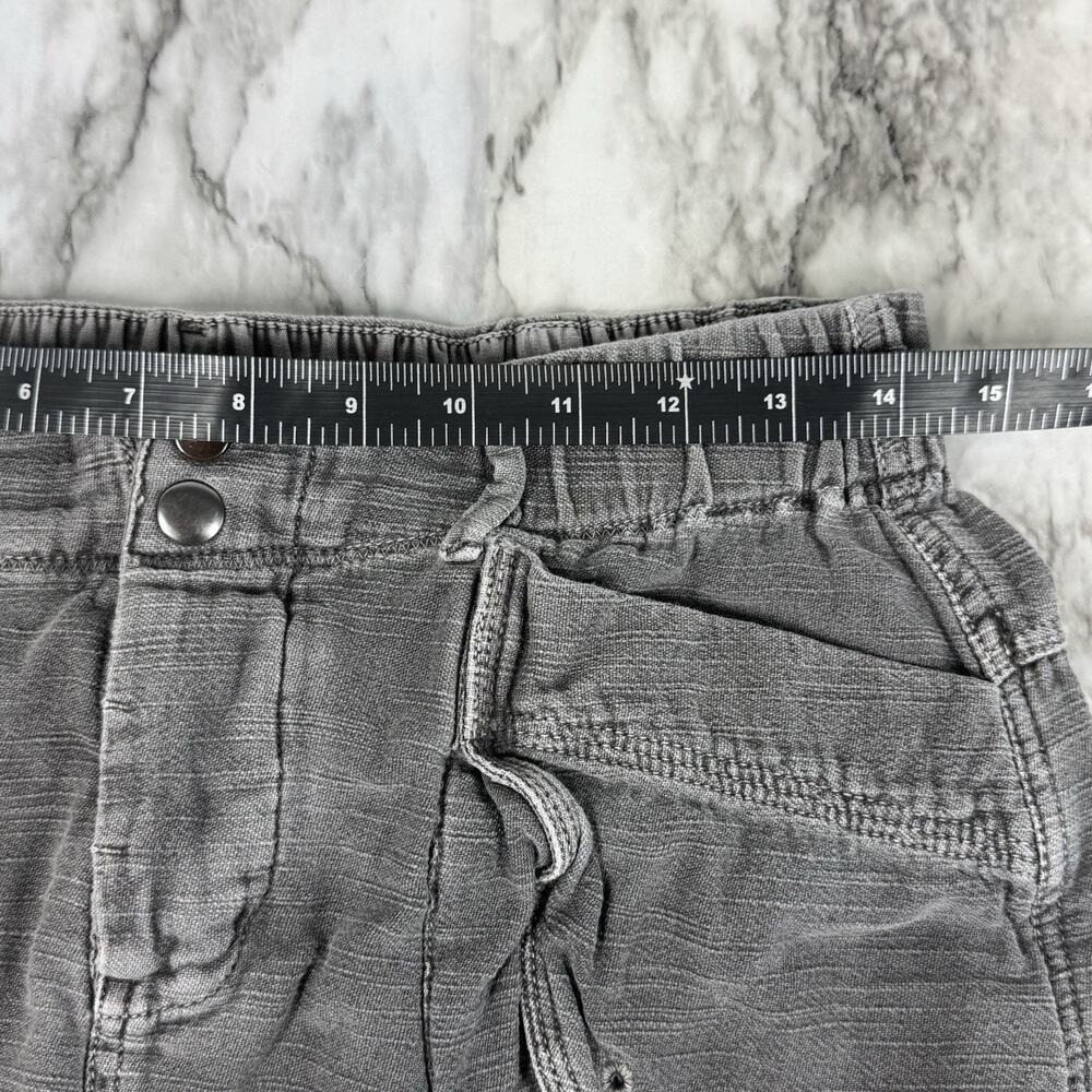Free People Cayman Cargo Shorts Smocked Pockets Womens Small Gray Mid Rise - Picture 7 of 12